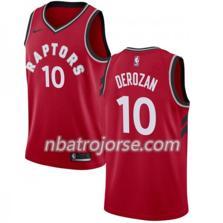 Män Toronto Raptors Tröja DeMar DeRozan 10 Nike 2017-18 Röd Swingman Män Toronto Raptors Tröja DeMar DeRozan 10 Nike 2017-18 Röd Swingman